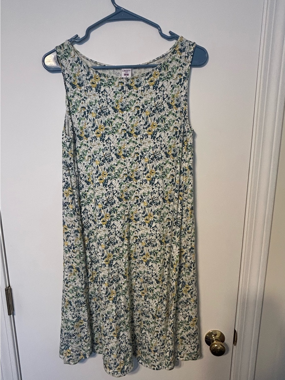 Liberty of London Floral Tee in Cream, Green & Yellow